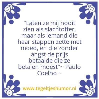 Tegeltje: Moed