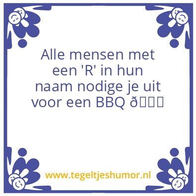 Tegeltje: BBQ