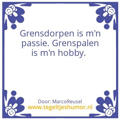 Tegeltje: grens