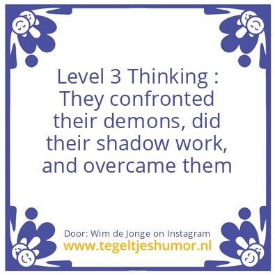 Tegeltje: Level 1 Thinking