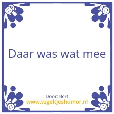 Tegeltje: Bert