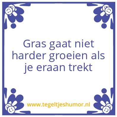 Tegeltje: Gras