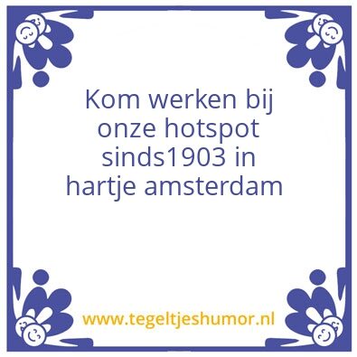 Tegeltje: Bediening