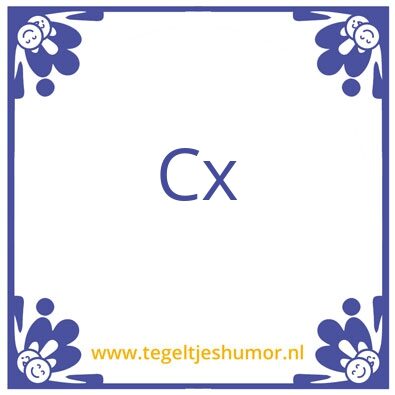 Tegeltje: X