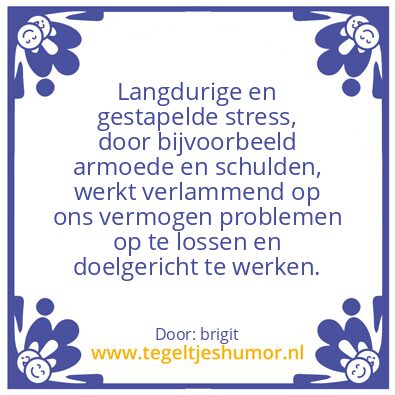 Tegeltje: stess