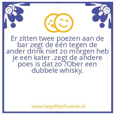 Tegeltje: Twee poezen