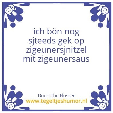 Tegeltje: prankz