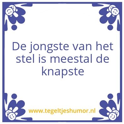 Tegeltje: De jongste