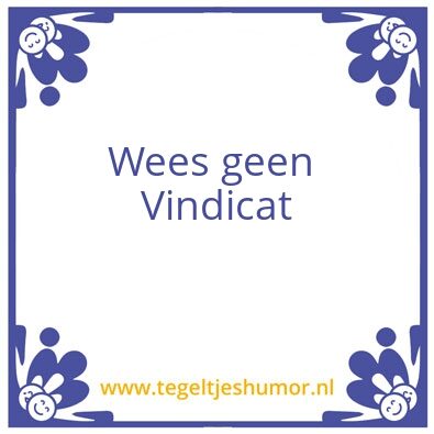 Tegeltje: Vindi