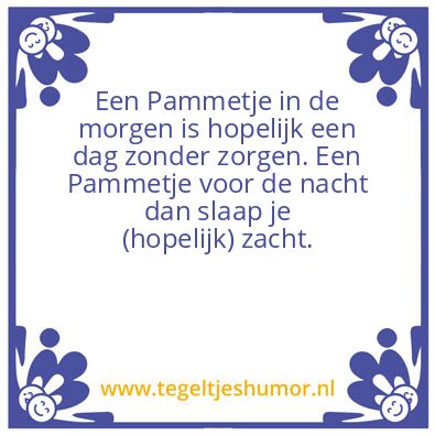 Tegeltje: Pam