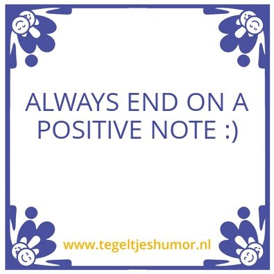 Tegeltje: End