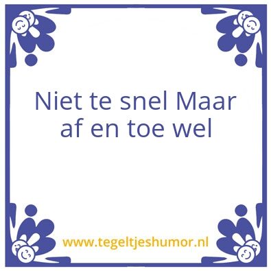 Tegeltje: Toegeven