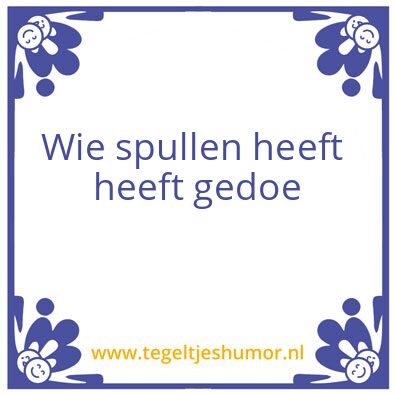 Tegeltje: Spullen