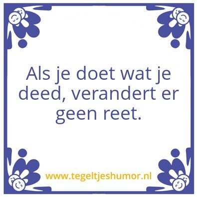 Tegeltje: Als