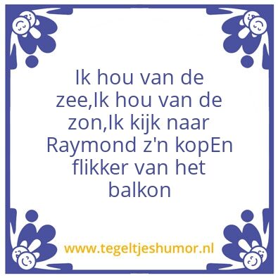 Tegeltje: Balkon