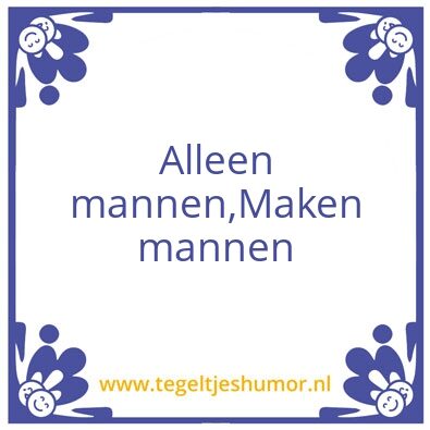 Tegeltje: Mannen