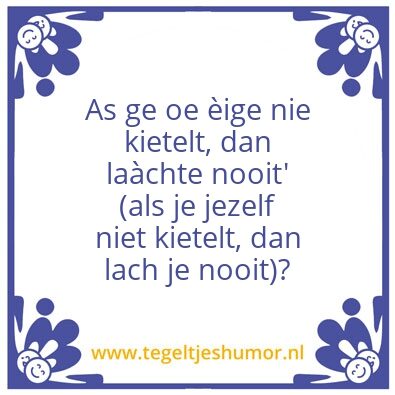 Tegeltje: Drie