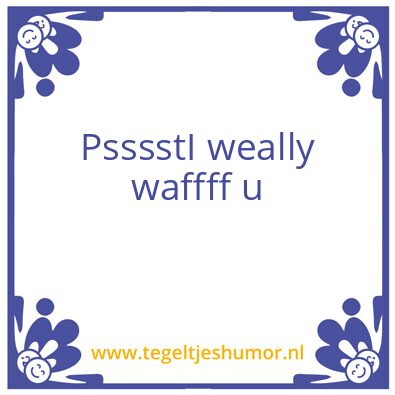 Tegeltje: Pat