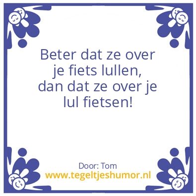 Tegeltje: Fietsen