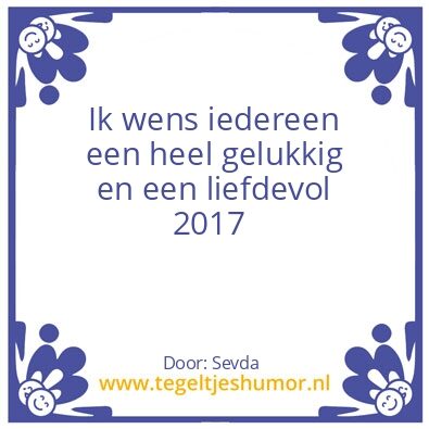 Tegeltje: 2017