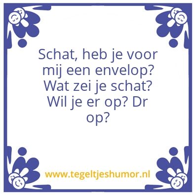 Tegeltje: Envelop