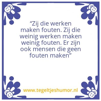 Tegeltje: Werken