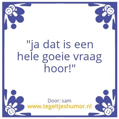 Tegeltje: sam