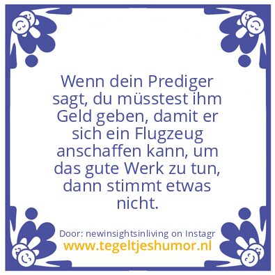 Tegeltje: your preacher