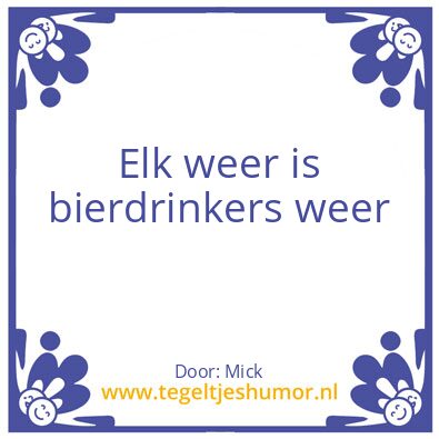 Tegeltje: Bier