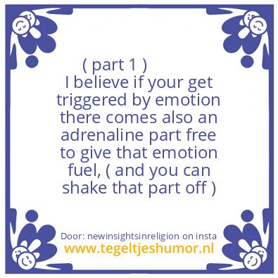 Tegeltje: Triggerd Emotions