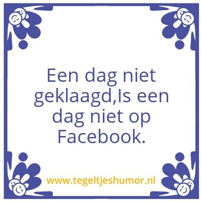 Tegeltje: Facebook