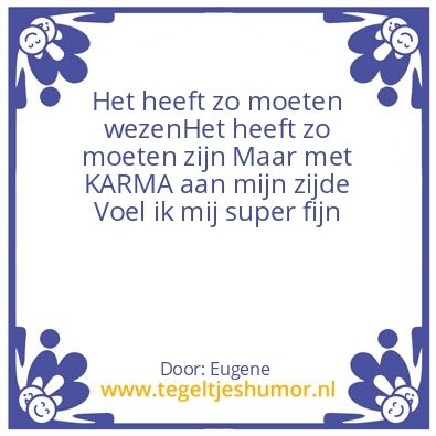 Tegeltje: Karma
