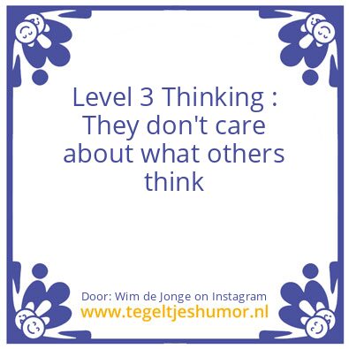 Tegeltje: Level 3 Thinking