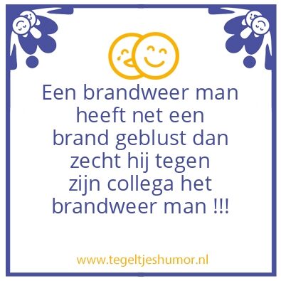 Tegeltje: Brand