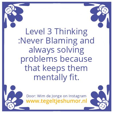 Tegeltje: Level 3 Thinking