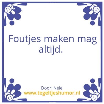 Tegeltje: NT1