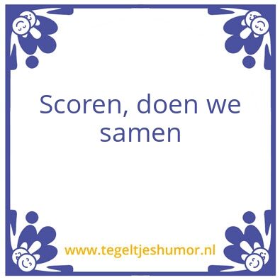 Tegeltje: scoren