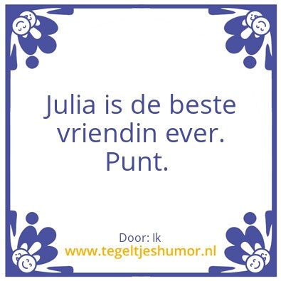 Tegeltje: Julia