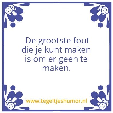 Tegeltje: Fout