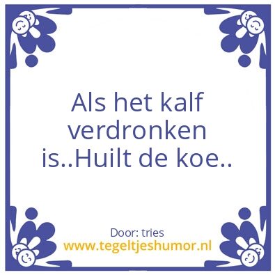 Tegeltje: Koe.