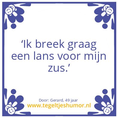 Tegeltje: Lans
