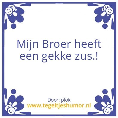 Tegeltje: Plak