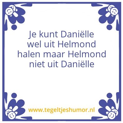 Tegeltje: weg