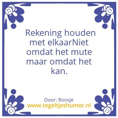 Tegeltje: Mute