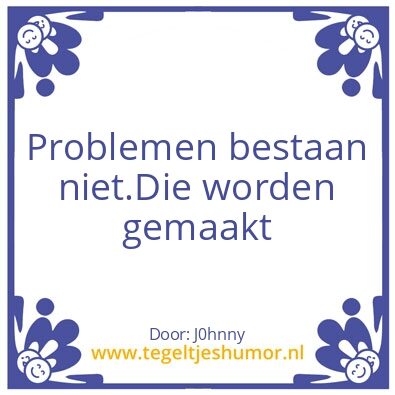 Tegeltje: Probleem