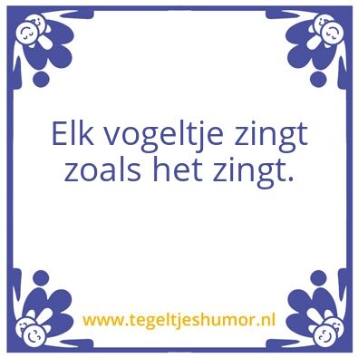 Tegeltje: Zingen