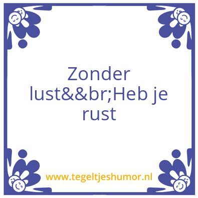 Tegeltje: Rust
