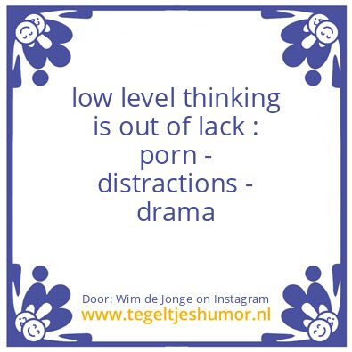 Tegeltje: Thinking level 1