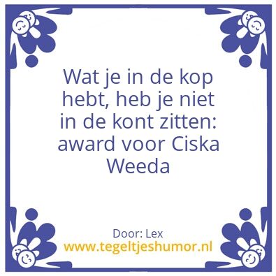 Tegeltje: Kop