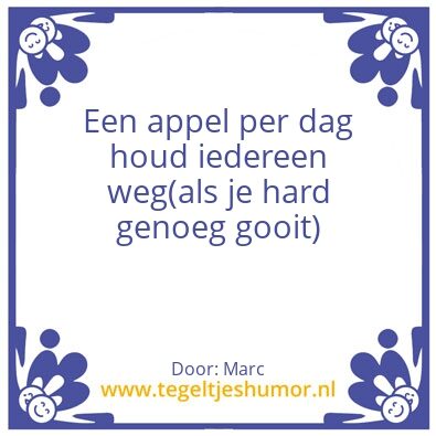Tegeltje: Appel